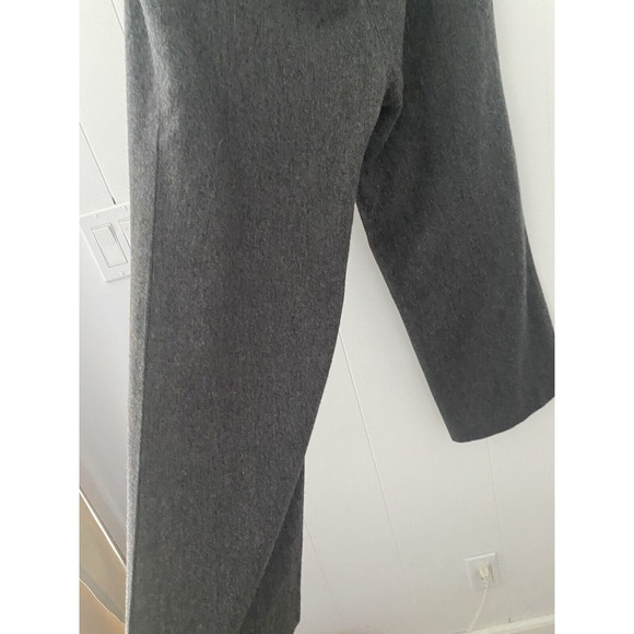 Frances Valentine Sailor Gray Wool Pant Women's 14 High Waisted Laced Wide Leg - Picture 7 of 12